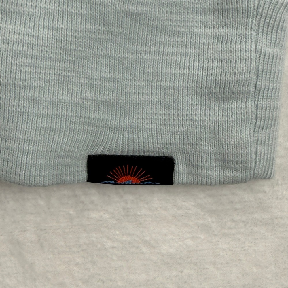 Faherty Light Blue Hooded Sweatshirt with White Stripe - Picture 5 of 7